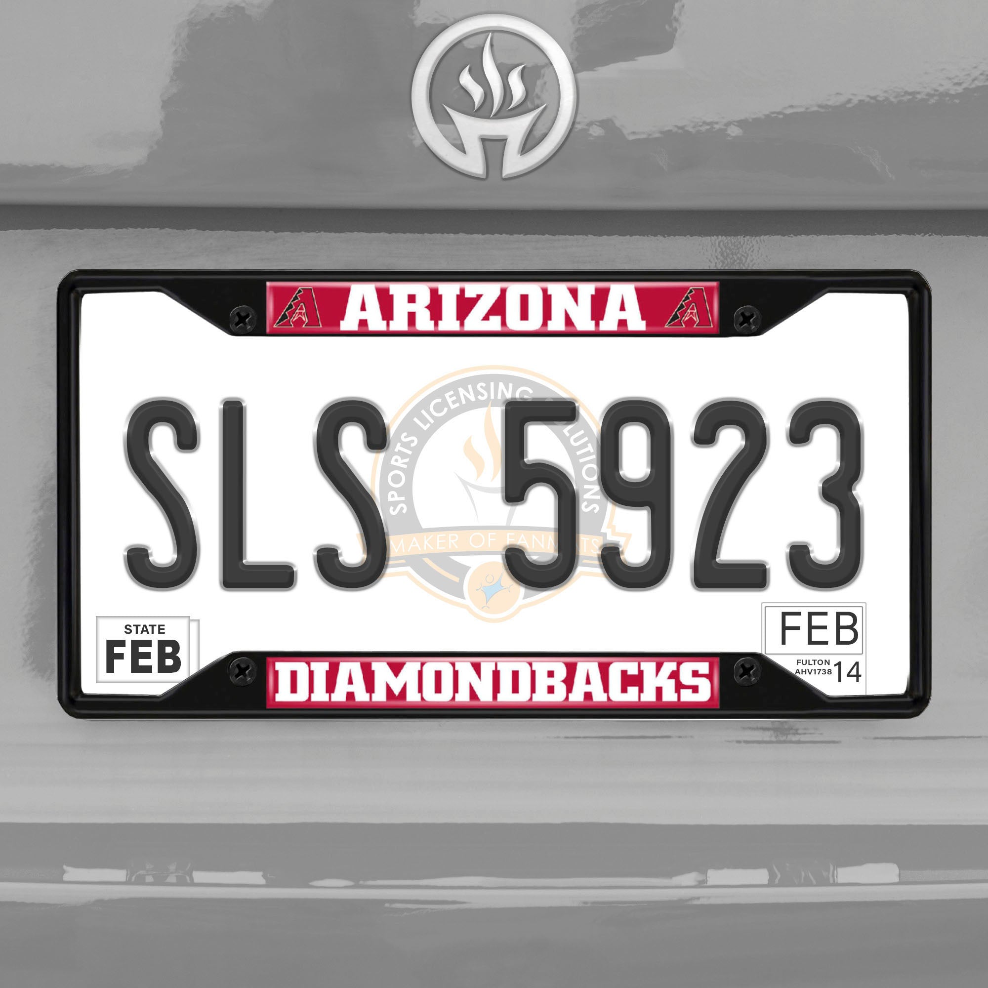 Fanmats Arizona Diamondbacks Metall Nummernschild Rahmen schwarz Finish