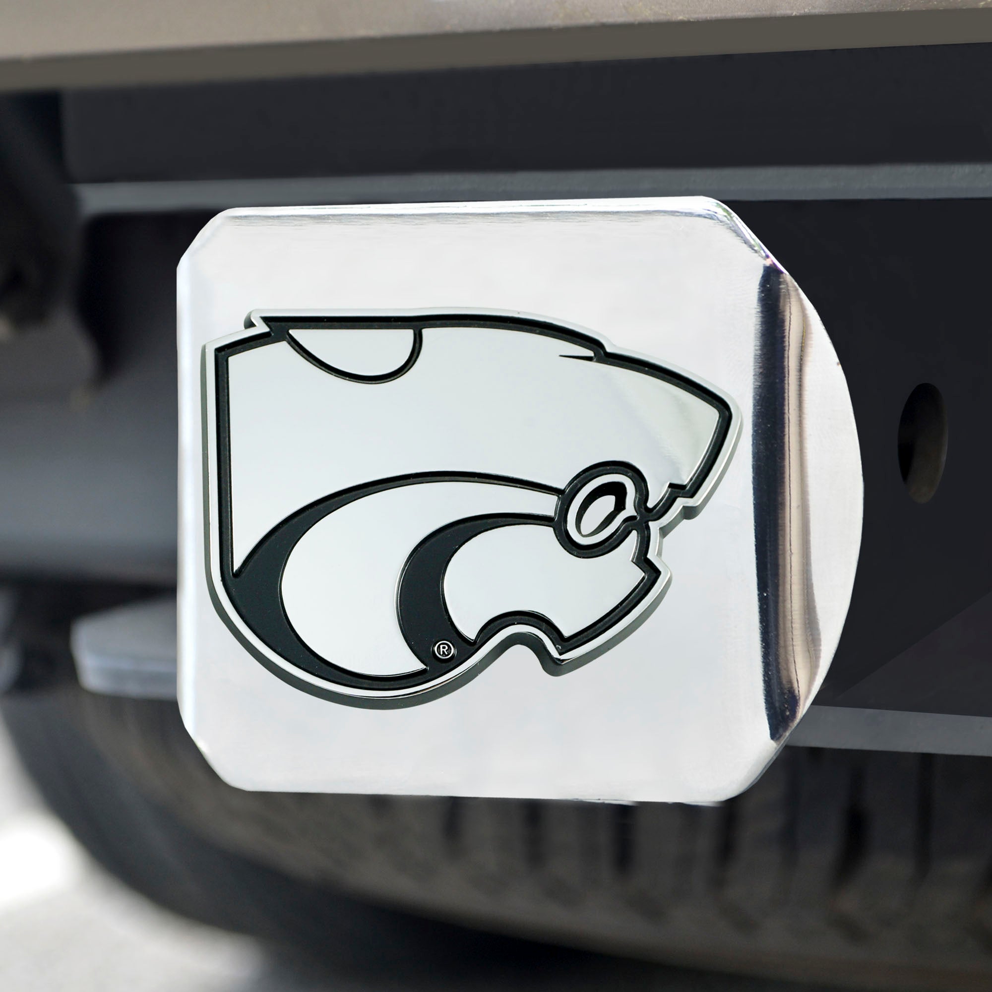 Fanmats Kansas State Wildcats Chrom Metall Hitch Cover mit Chrom Metall 3D Emblem