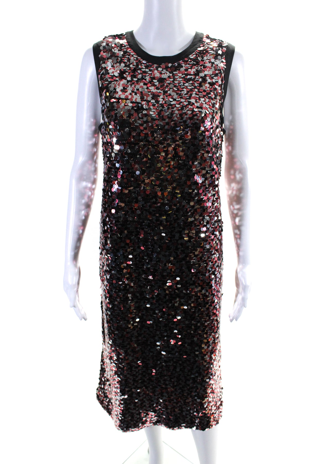 McQ von Alexander McQueen Damen Pailletten bedeckt Shift Kleid Mehrfarbig