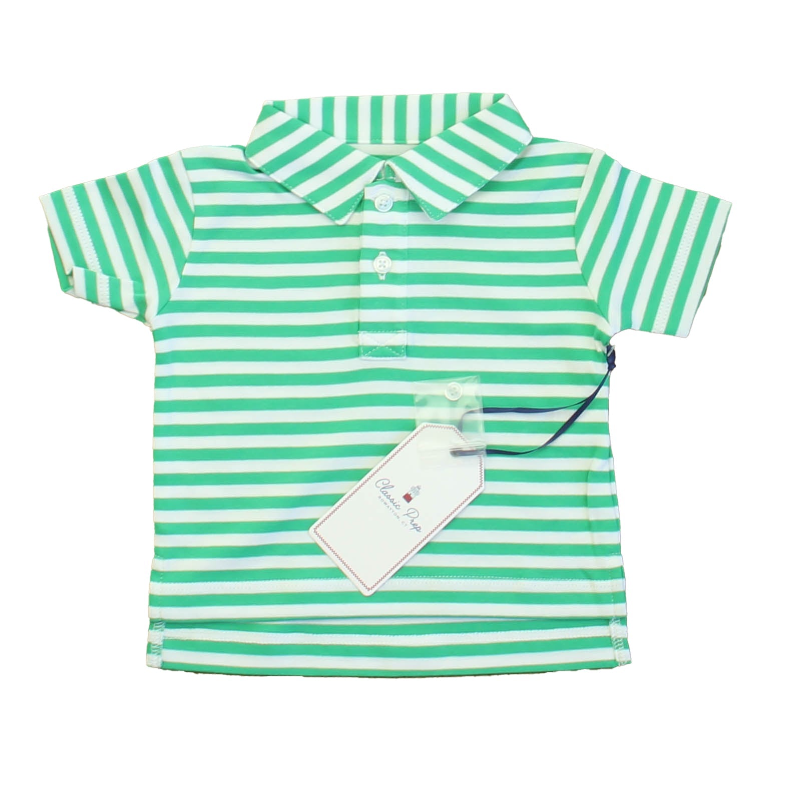 Classic Prep Jungen Blarney / Helles weißes Poloshirt Größe: 6-9 Monate