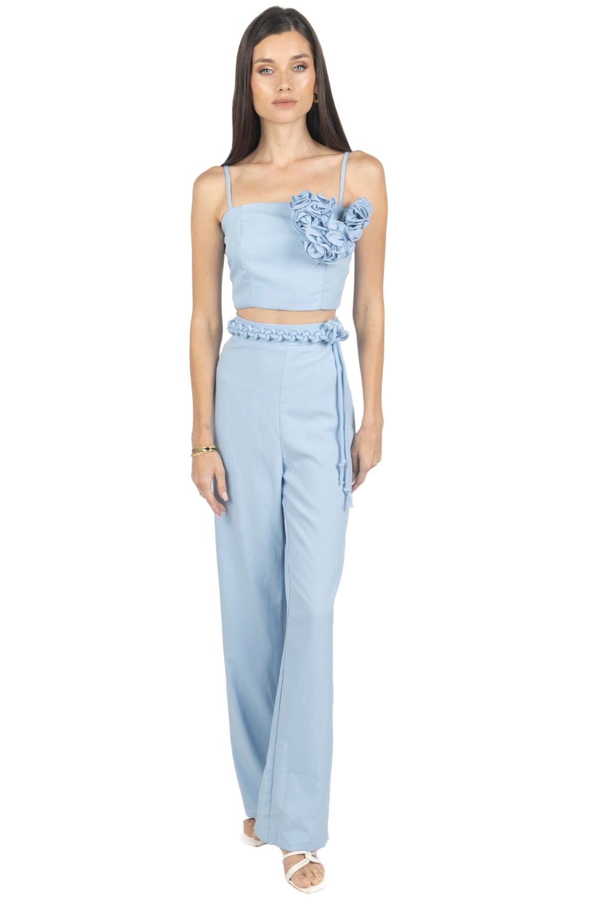 Rosalia Hose und Top Set in Celeste