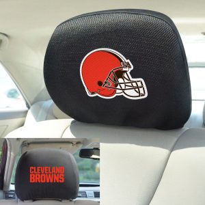 Fanmats Cleveland Browns bestickte Kopfstütze Abdeckung Set – 2 Stück