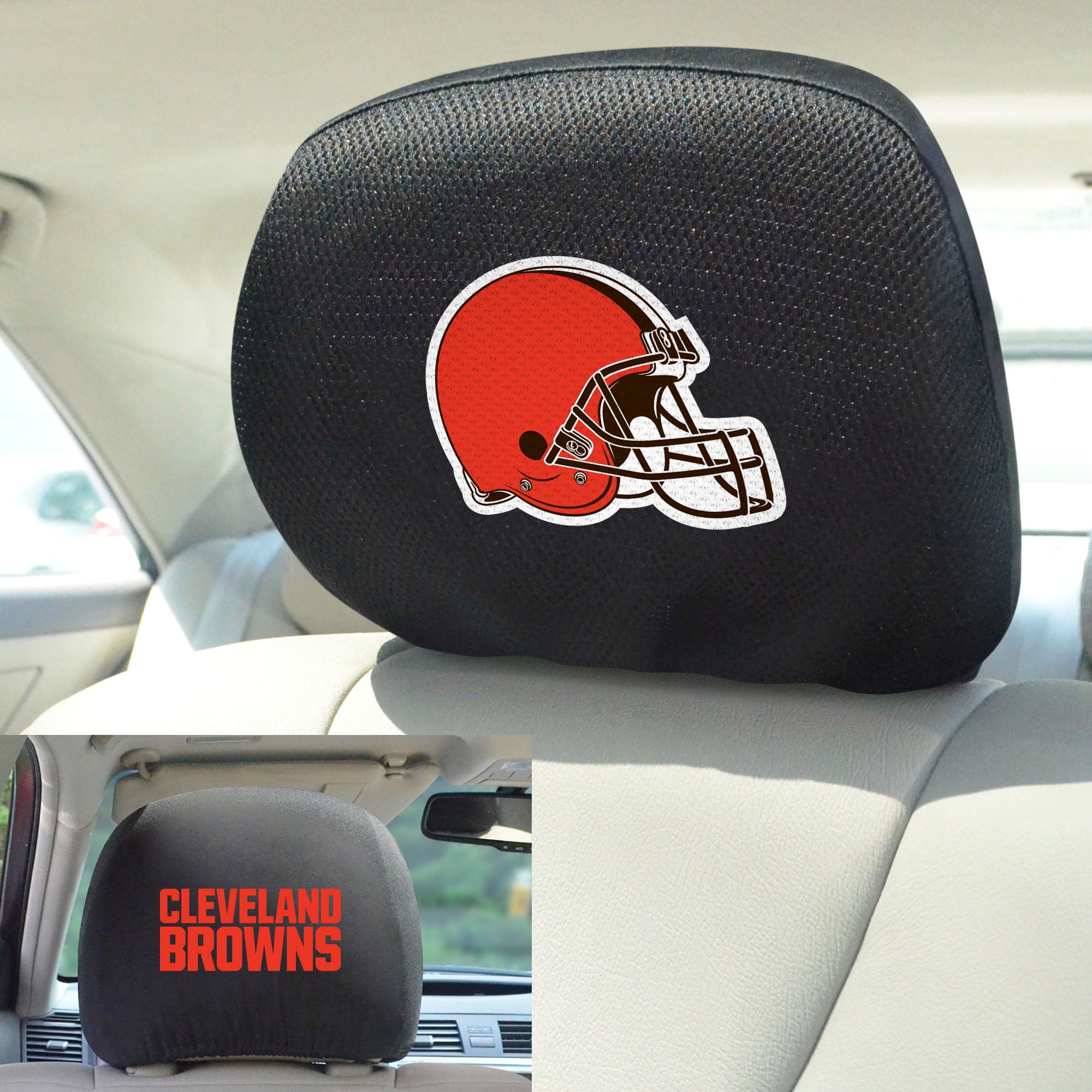 Fanmats Cleveland Browns bestickt Kopf Rest Cover Set – 2 Stück
