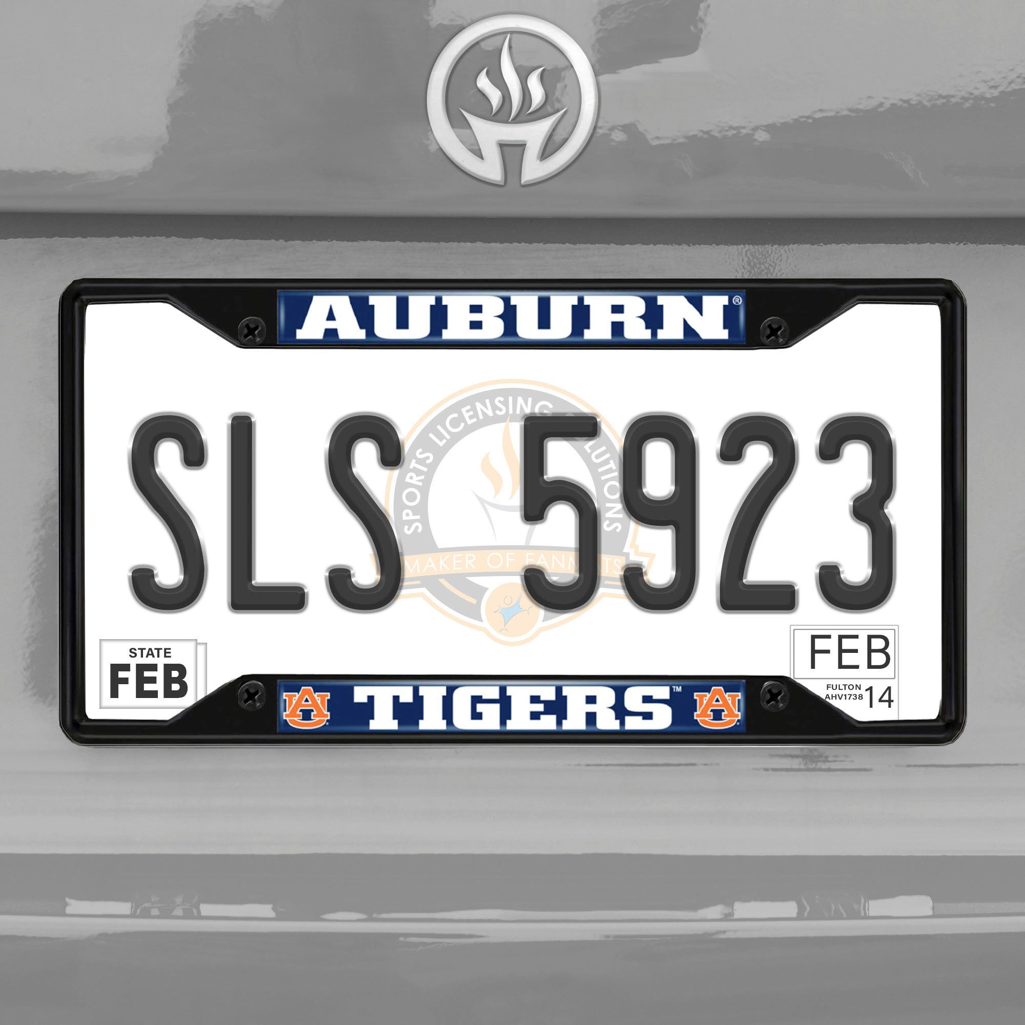 Fanmats Auburn Tigers Metall Nummernschild Rahmen schwarz Finish