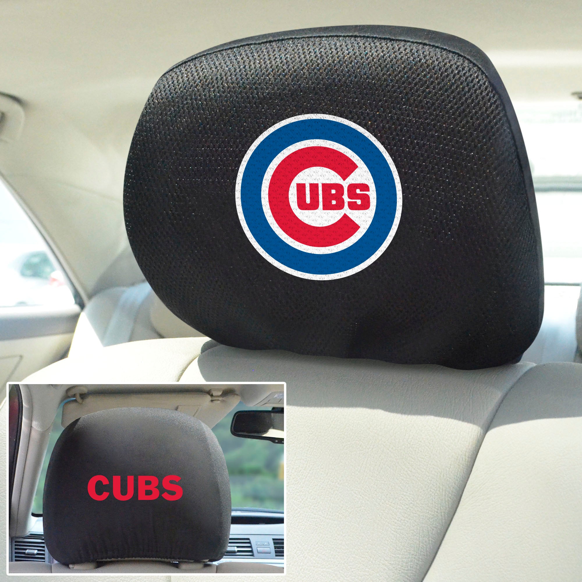 Fanmats Chicago Cubs bestickt Kopf Rest Cover Set – 2 Stück