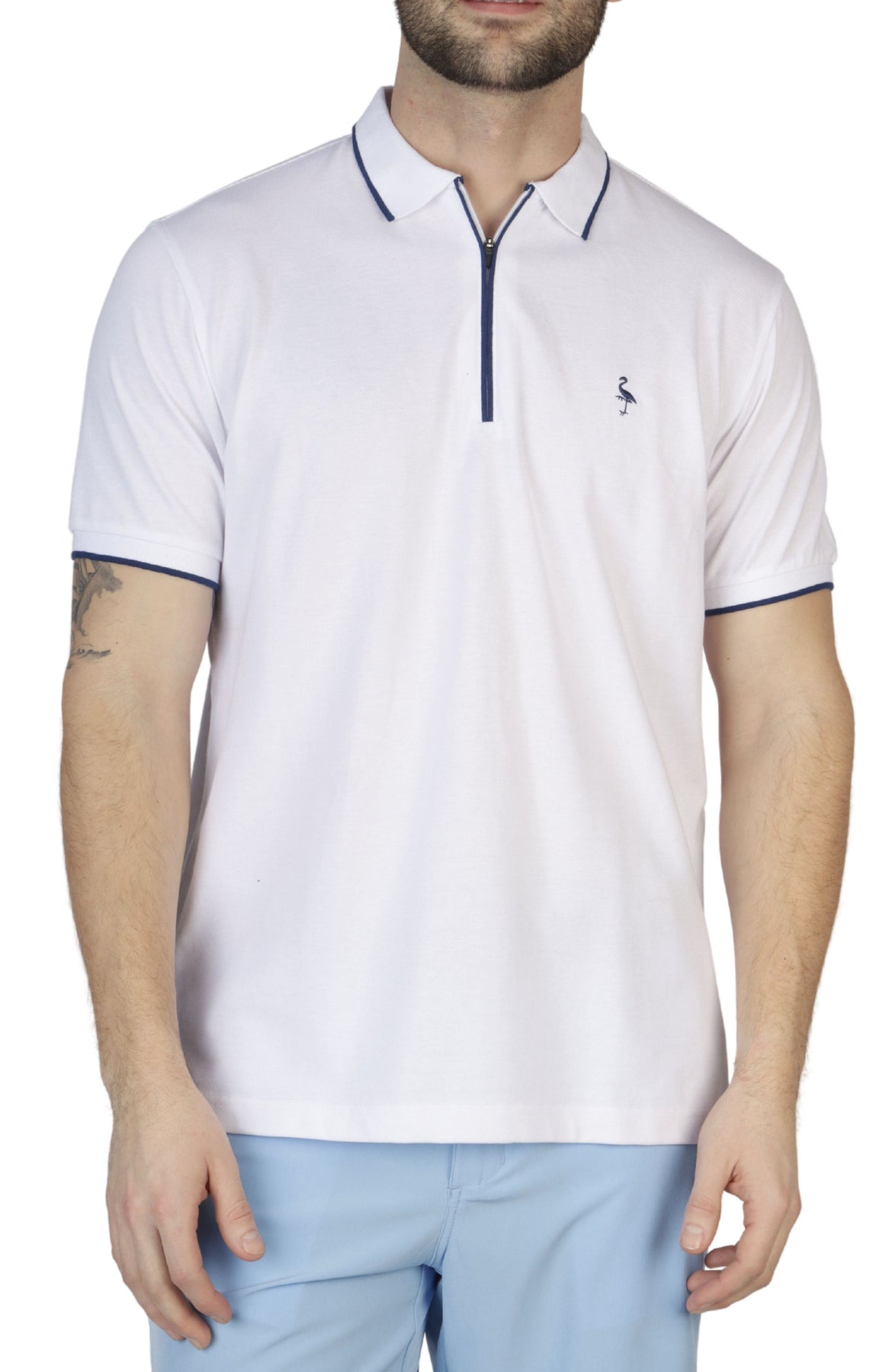 Klassischer Reißverschluss Pique Polo