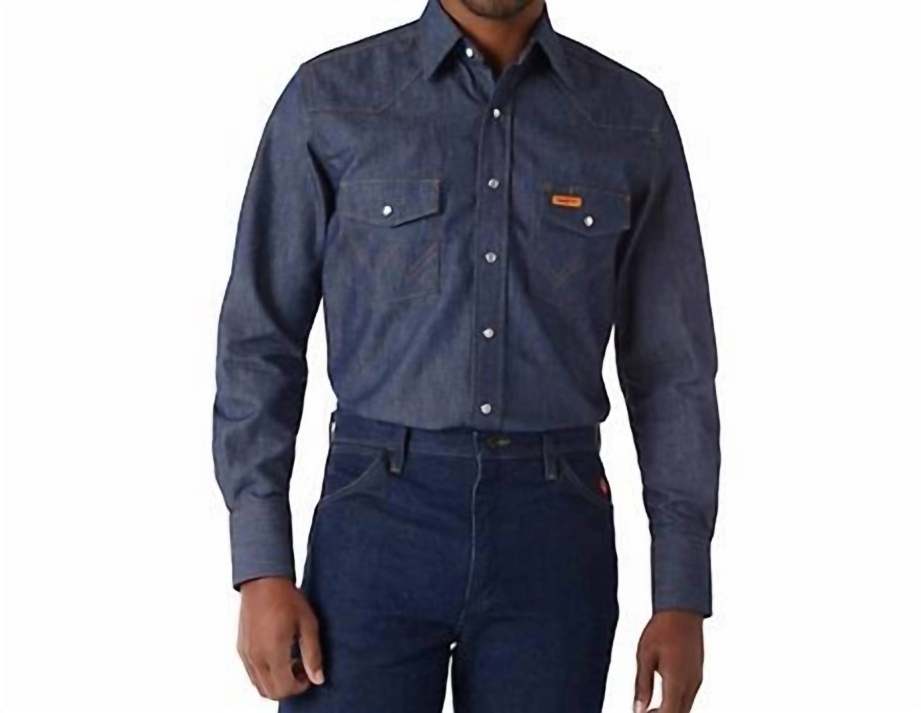 Flammhemmendes Western Snap Work Hemd aus Denim
