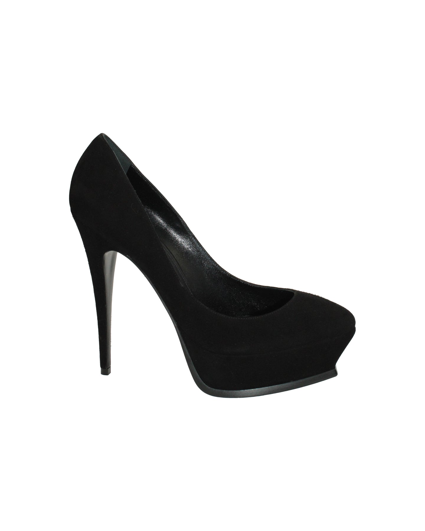 Saint Laurent Tribute 105 Pumps aus schwarzem Wildleder