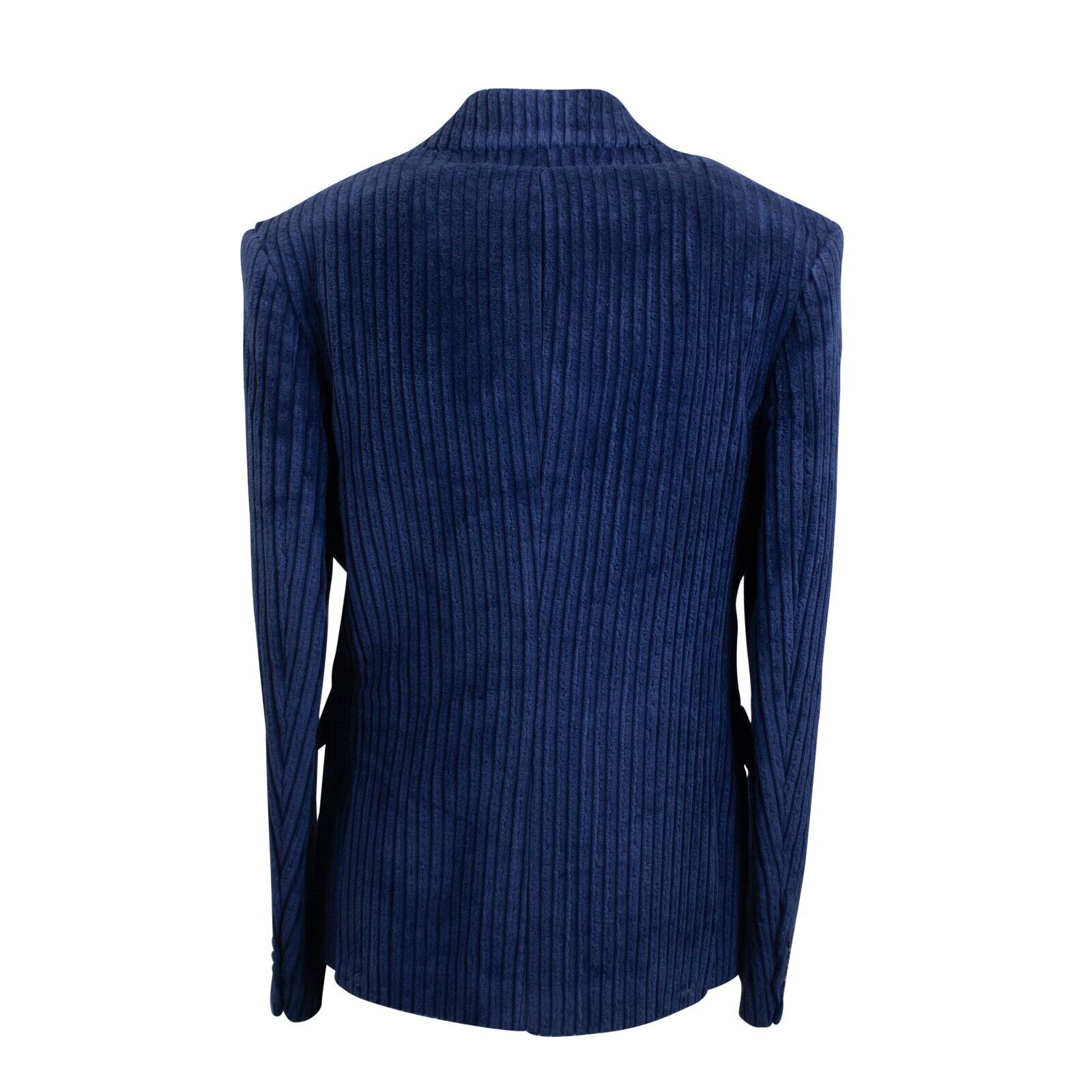 Dunkelblaue Cord-Doppelreiher-Jacke