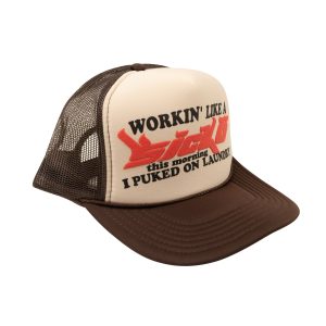 braun arbeiten wie ein kranker Trucker Hut