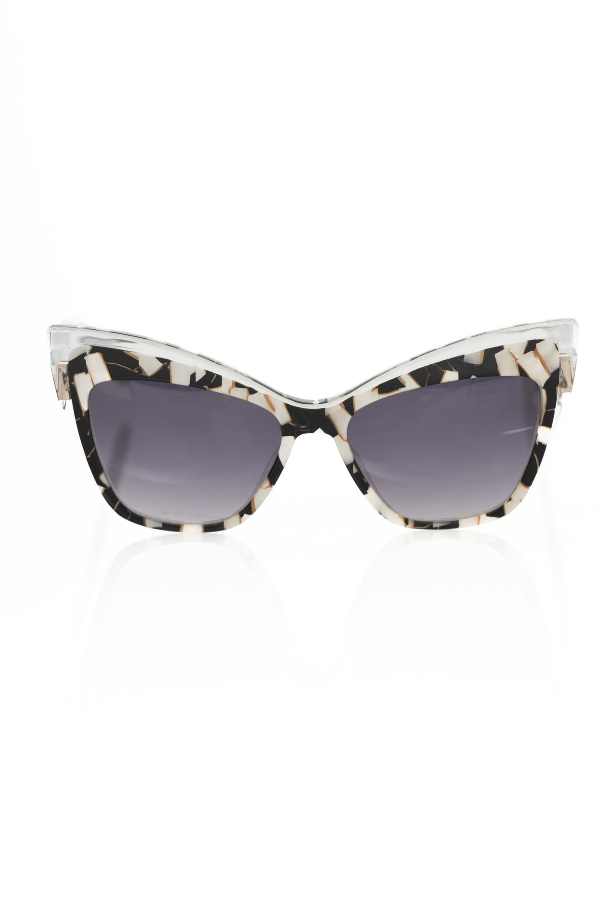 Frankie Morello Chic Cat Eye Sonnenbrille mit Pearly Damen Akzent