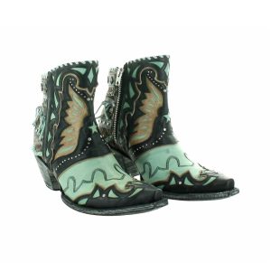 Damen Adler Flugstiefel in schwarz/aqua – 7706159579196