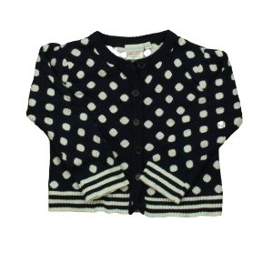 JoJo Maman Bebe Mädchen Marine Polka Punkte Strickjacke – 7805976051772