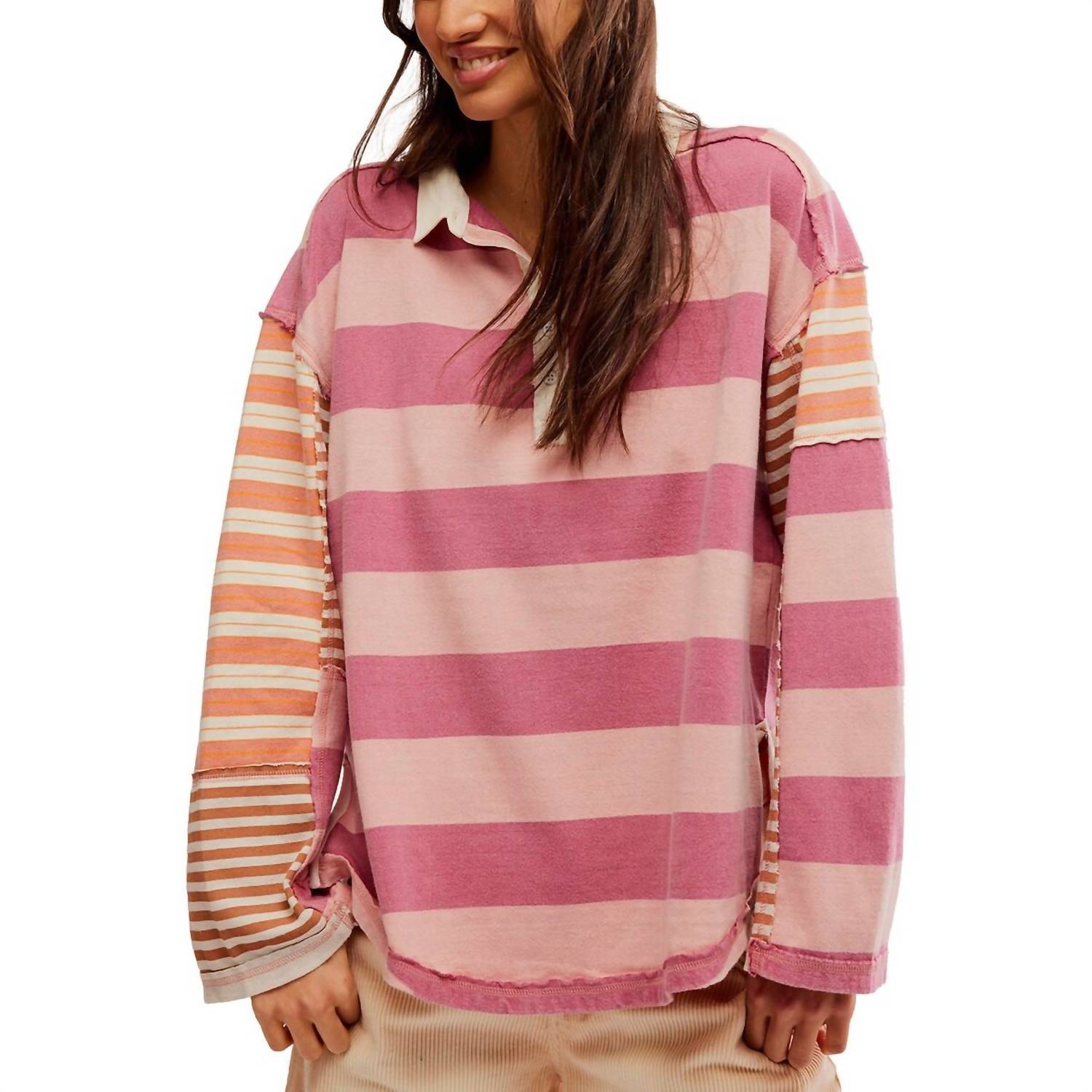 Aster Stripe Tee im Bauernhof Combo