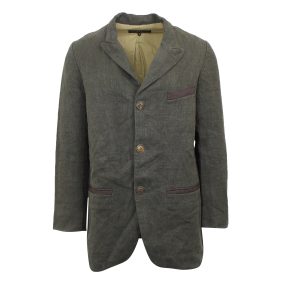 dunkelgrün Leinen Schmied Sack Jacke