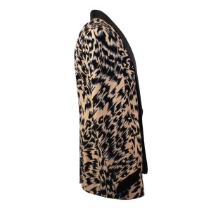 Light orange und schwarz Fell Muster Anzug Jacke
