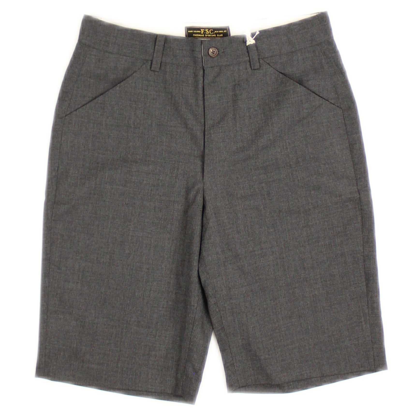 Graue Wollshorts mit Streifen