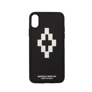 Schwarze '3D Cross Logo' iPhone X Handyhülle