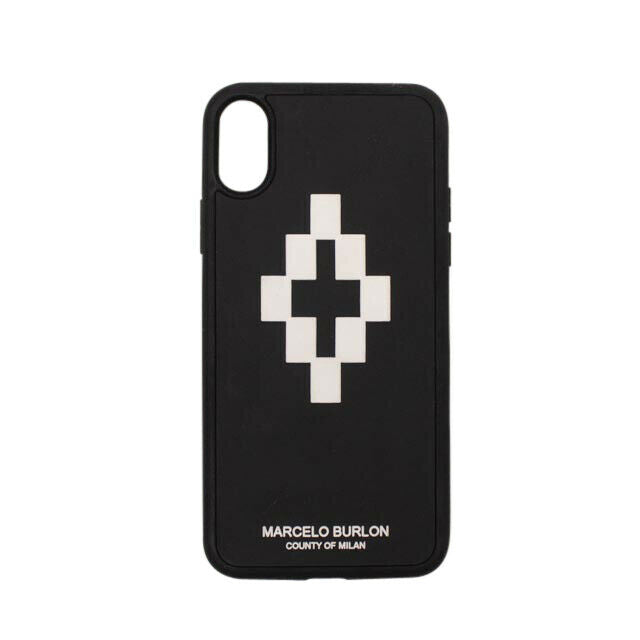 Schwarze '3D Cross Logo' iPhone X Handyhülle