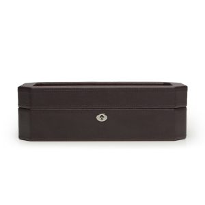 Wolf 458406 Windsor 10 Stück Uhrenbox in Braun & Orange