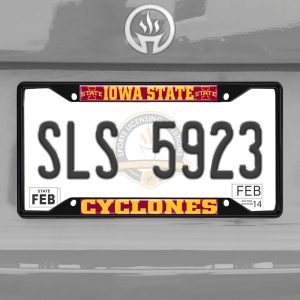 Fanmats Iowa State Cyclones Metal License Plate Frame Schwarzer Abgang