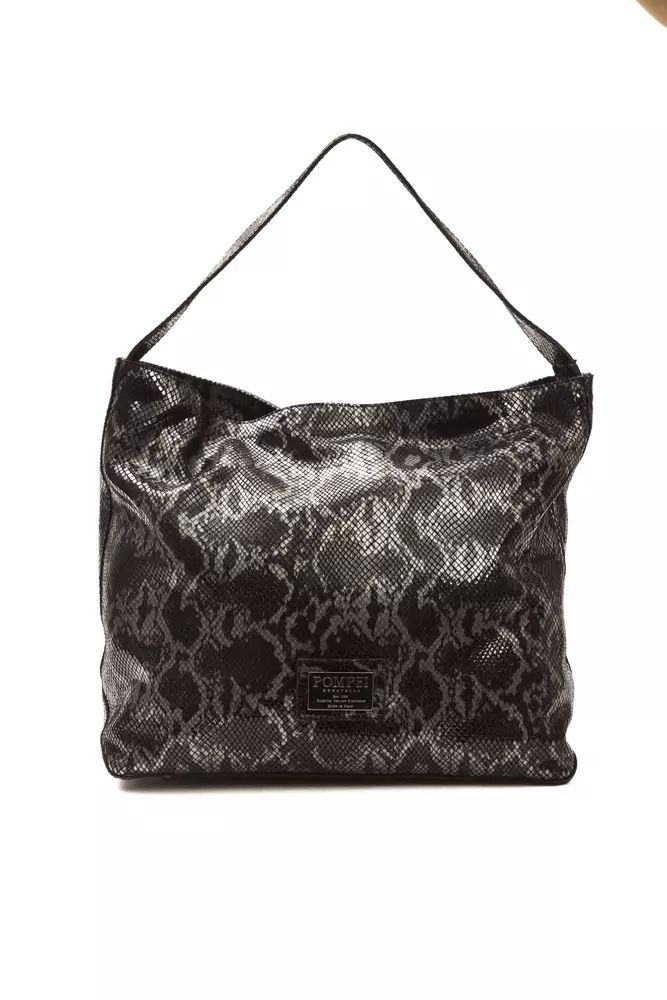 Pompei Donatella Chic Python Muster Leder Schulter Damentasche