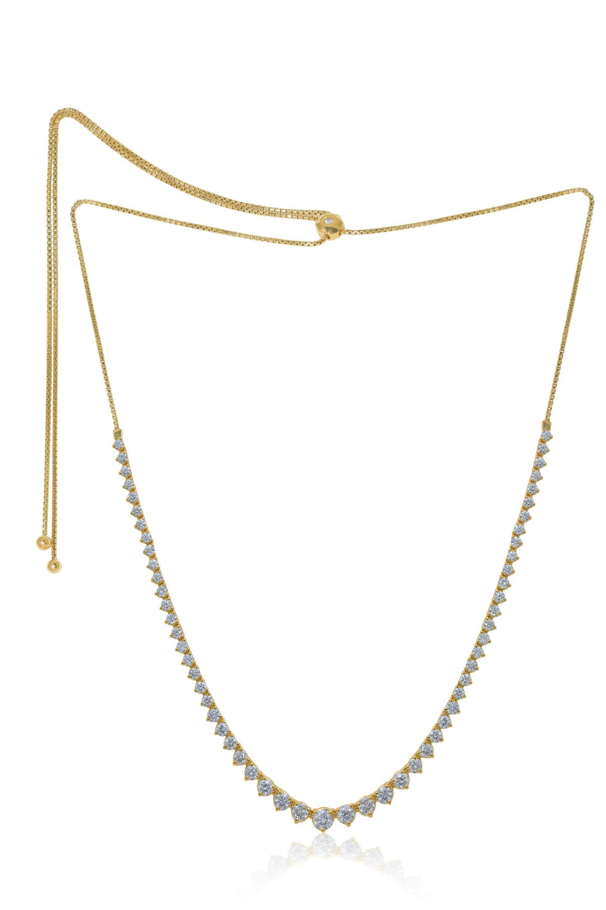 Halsketten 14k YG mit 3.50cts von Diamanten bolo deasigh