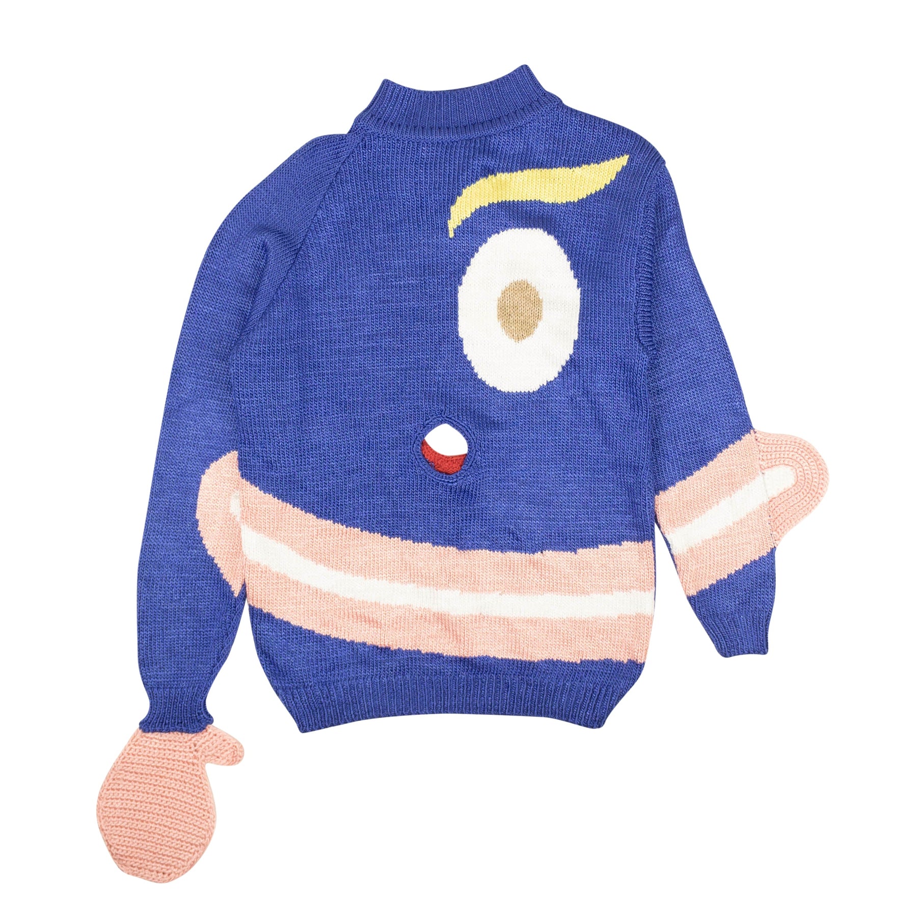 Überleben der modischsten Puzzle Pullover Pullover – Blau