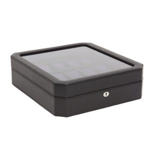 Wolf 458503 Windsor 15 Stück Uhrenbox in Schwarz & Lila