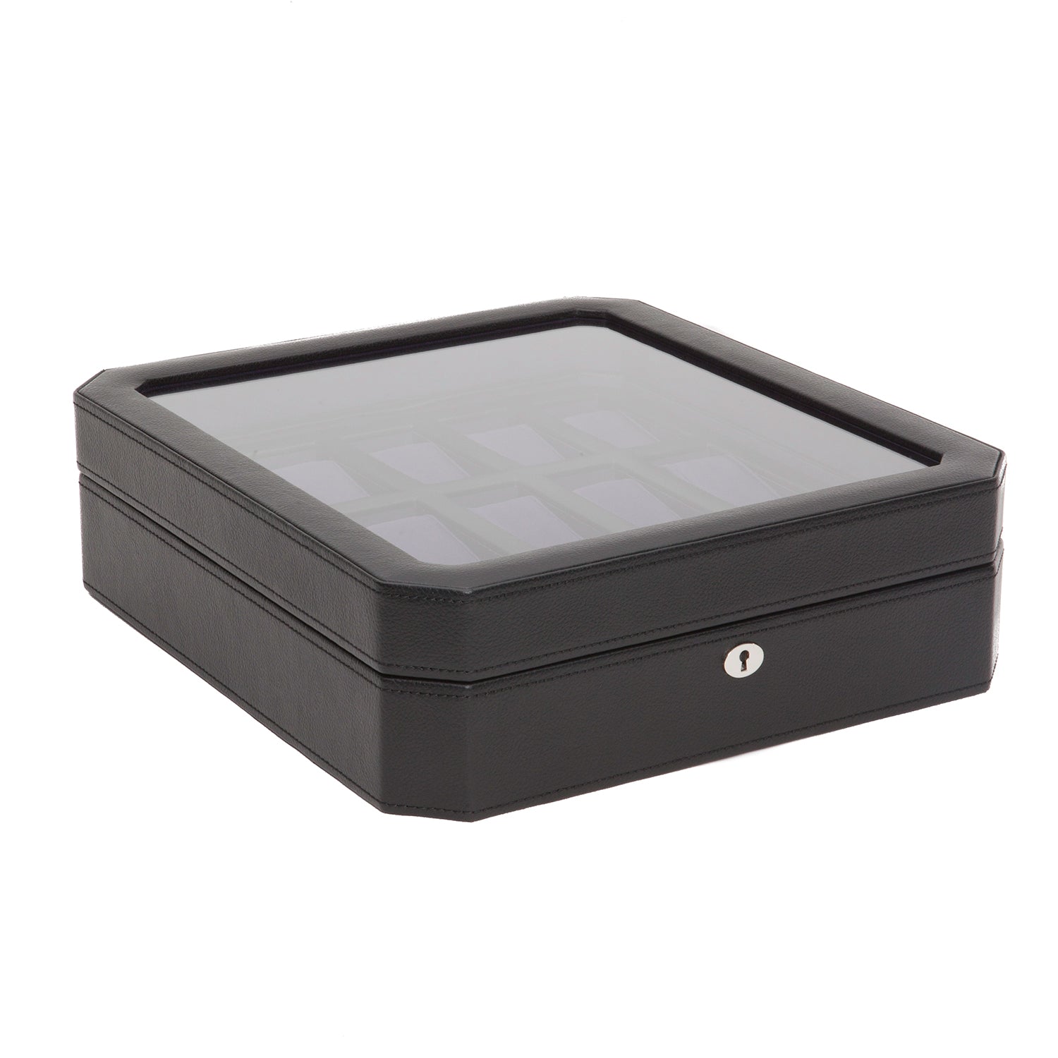 Wolf 458503 Windsor 15 Stück Uhrenbox in Schwarz & Lila