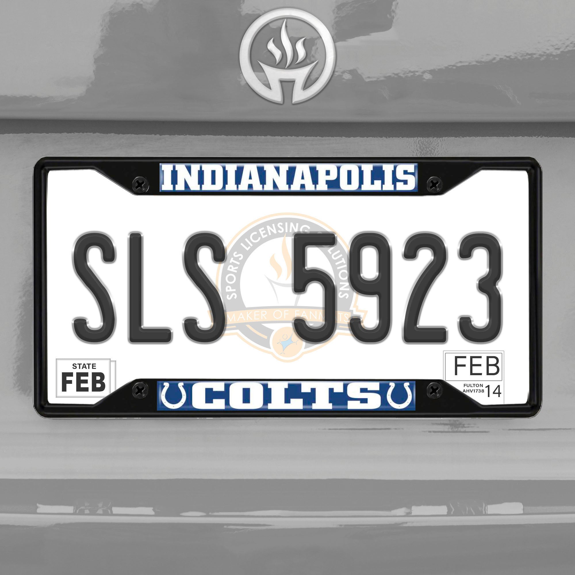 Fanmats Indianapolis Colts Metall Nummernschild Rahmen schwarz Finish