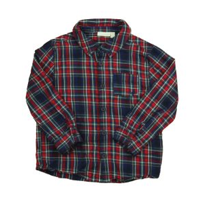 JoJo Maman Bebe Jungen rot , blau grün plaid Knopf nach unten lange Ärmel – 7805919330364