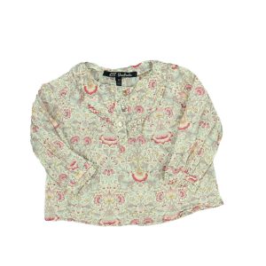 Lili Gaufrette Mädchen lila rosa mit Blumenmuster lang Ärmel Hemd – 7805931225148