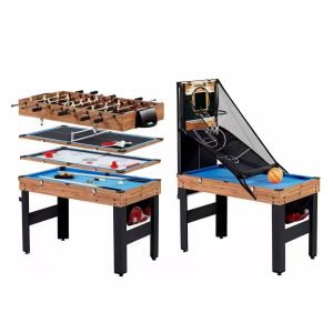 5- in-1 Spieltisch – Foosball Pool Basketball Ping Pong und Slide Hockey