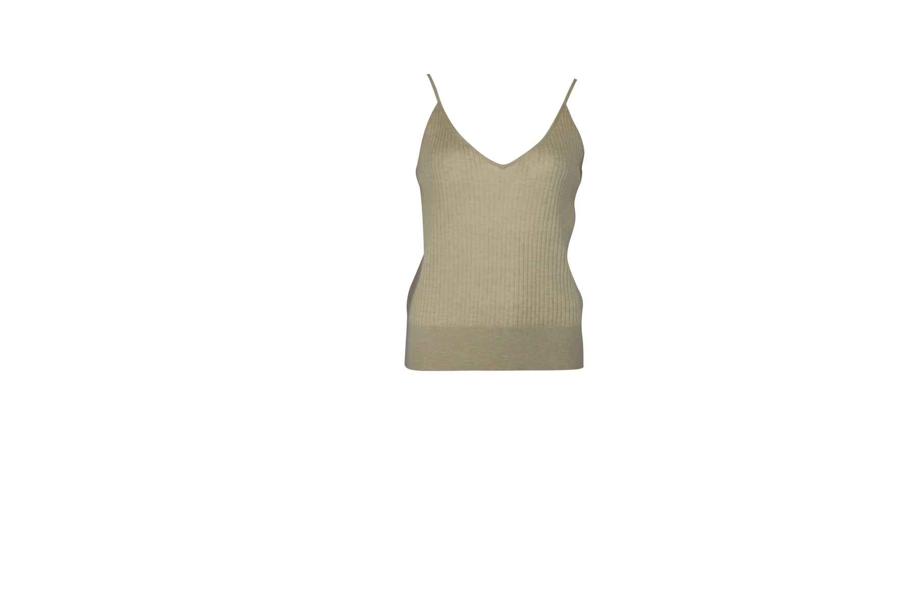 Tamara Mellon Top mit Rippenmuster in Beige Kaschmir