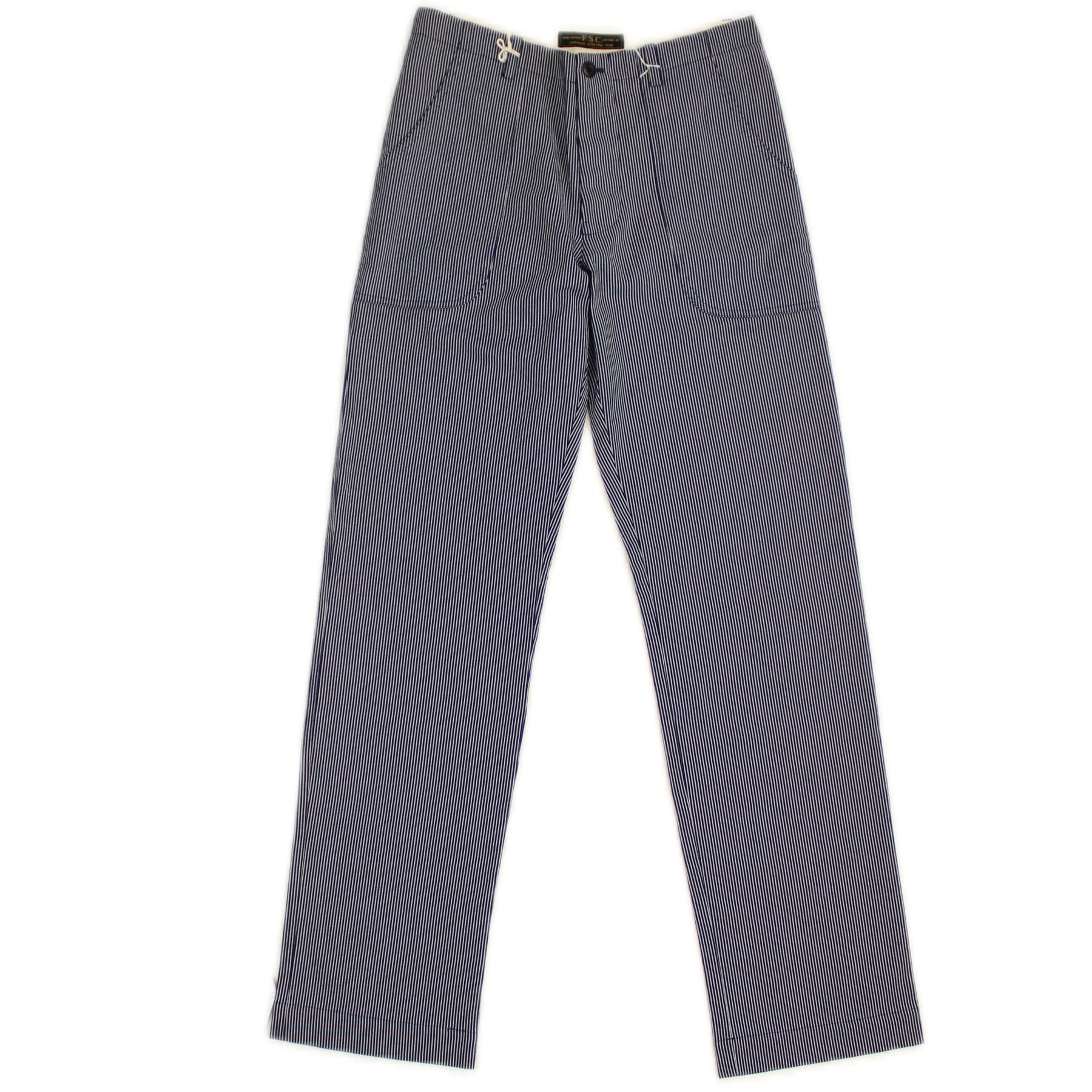 Dunkelblaue/weiße gestreifte Hose