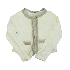Boden Mädchen Elfenbein – Gold Strickjacke