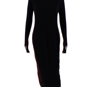 Shiro Sakai Damen Wolle colorblock Rollkragen Pullover Kleid multicolor – 7833574637628