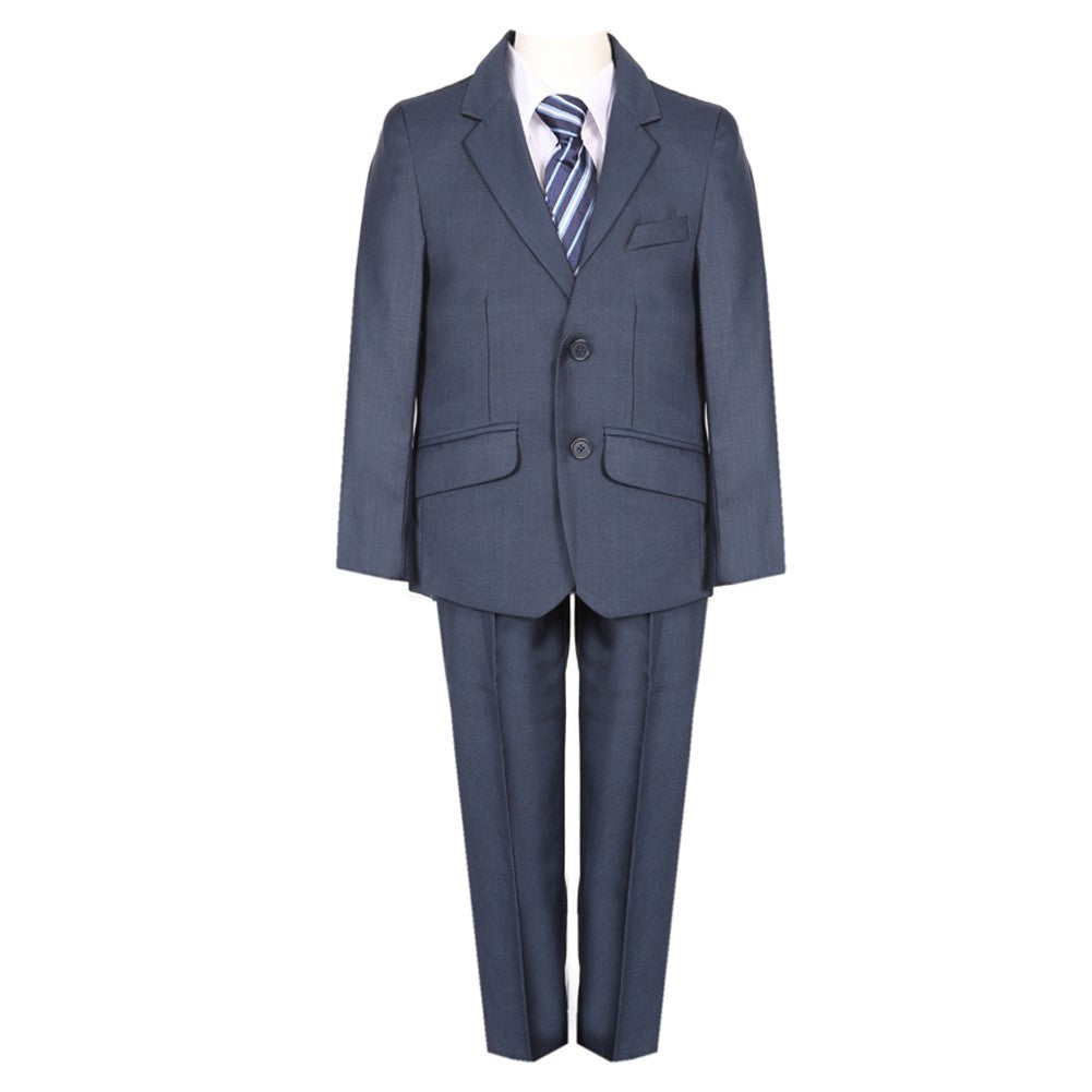 Kleine Jungen Marineblau Fancy 5 Stück Weste Jacke Hosen Besondere Anlässe Anzug 2-7