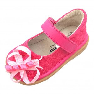 Mooshu Turnschuhe Kleine Mädchen Rosa Wildleder Quietschende Mary Jane Schuhe 5-9 Kleinkind