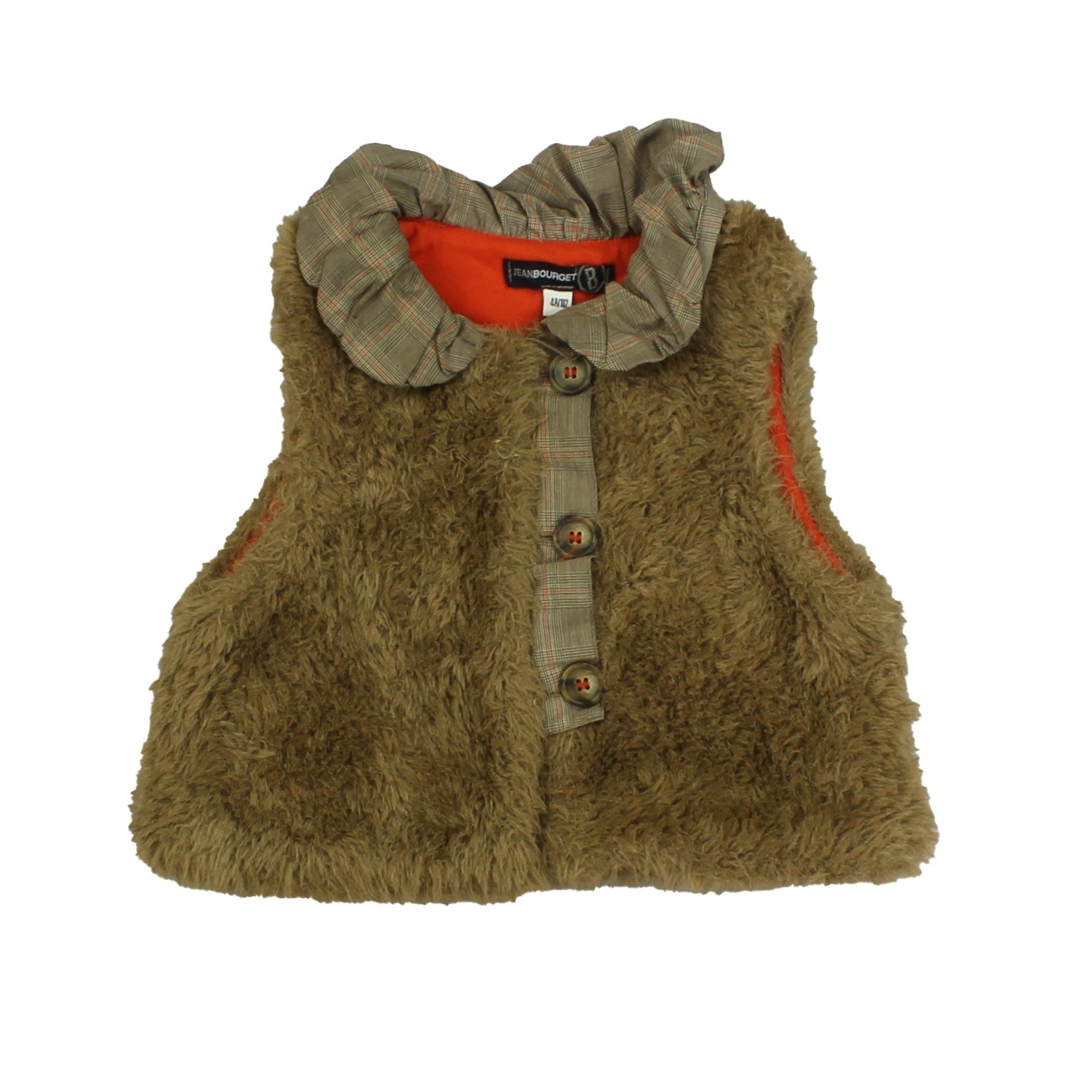 Jean Bourget Jungen Kunstpelz – Braune Weste