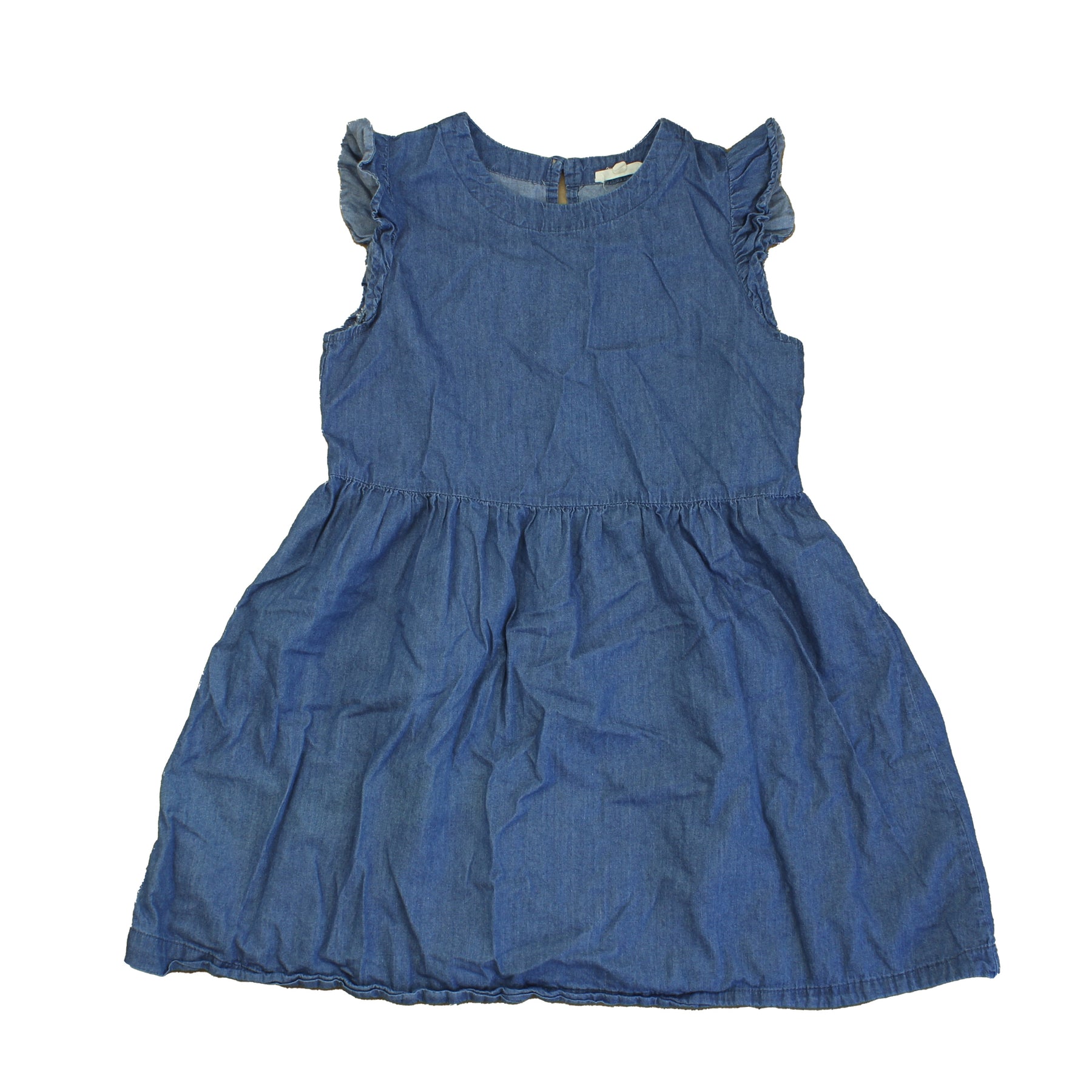 Kupfer Schlüssel Mädchen blaues Kleid