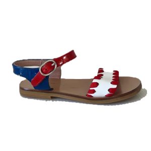 Jacadi Mädchen rot-weiß-blaue Sandalen – 7805953114172