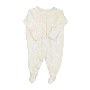 Hanna Andersson Mädchen rosa-weiß 1-teilige Fuß Pyjamas – 7805954883644