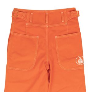 orange Logo überdimensionierte Jeans