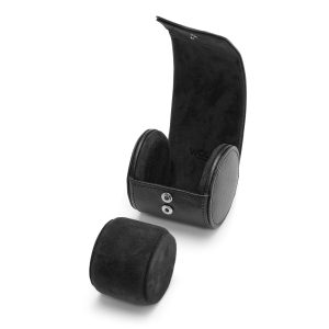 Wolf 529080 Blake Schmale Einzeluhr Rolle aus schwarzem Leder