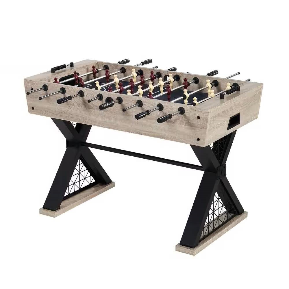 Robuster X-Leg Industrial modern Style 48-Zoll Tischkicker mit 2 Bällen