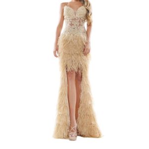 Deep Sweetheart Maxikleid in nackt – 7833681395772
