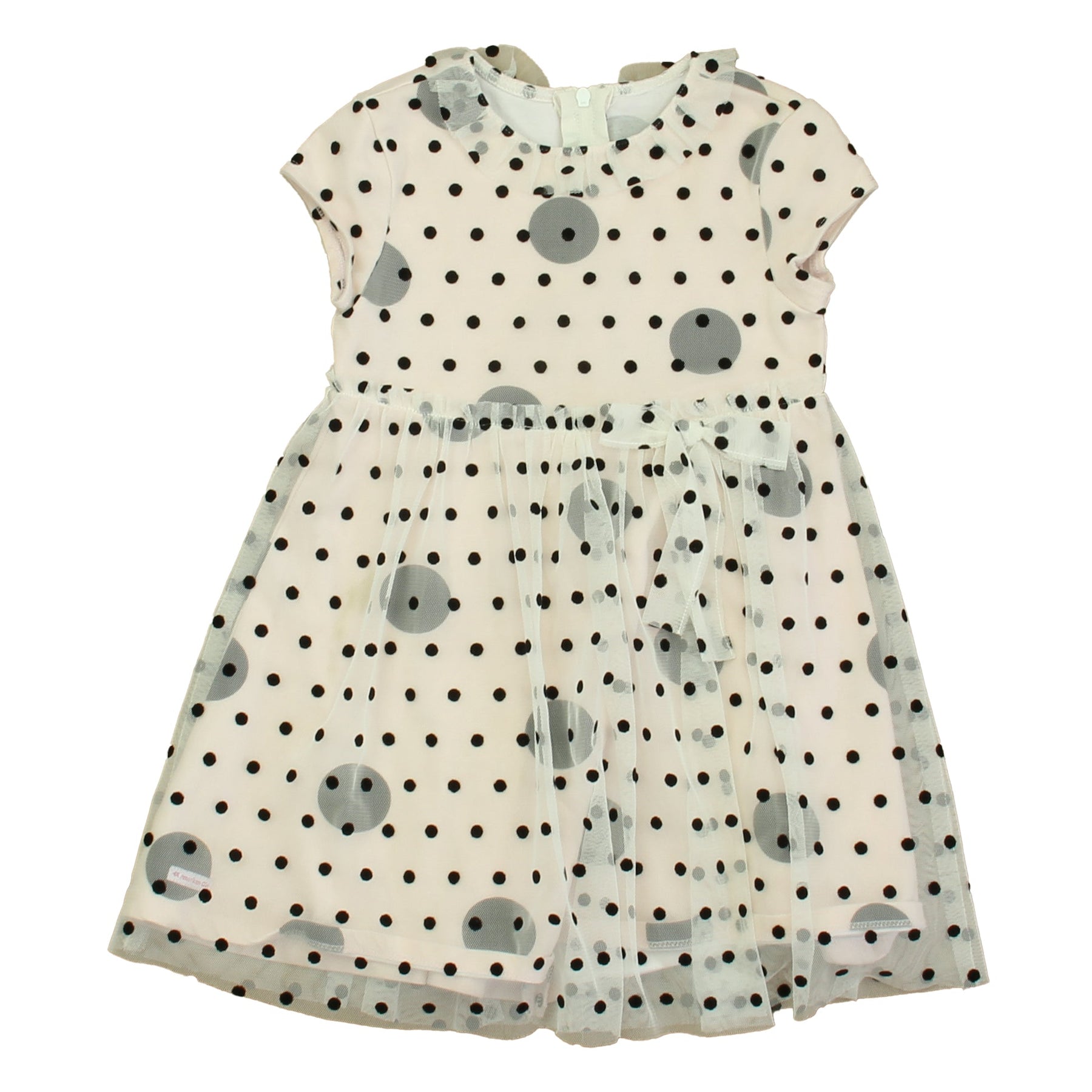 American Girl Mädchen Rosa – Schwarzes Kleid mit Punkten