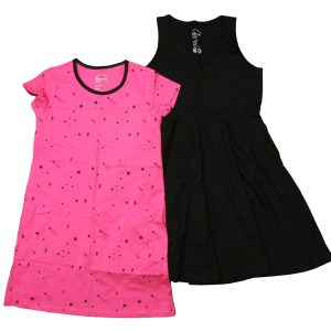 Mightly Mädchen rosa sterne , schwarzes Kleid – 7805944987708
